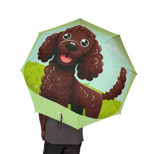 Irish Water Spaniel Semi-Automatic Foldable Umbrella
