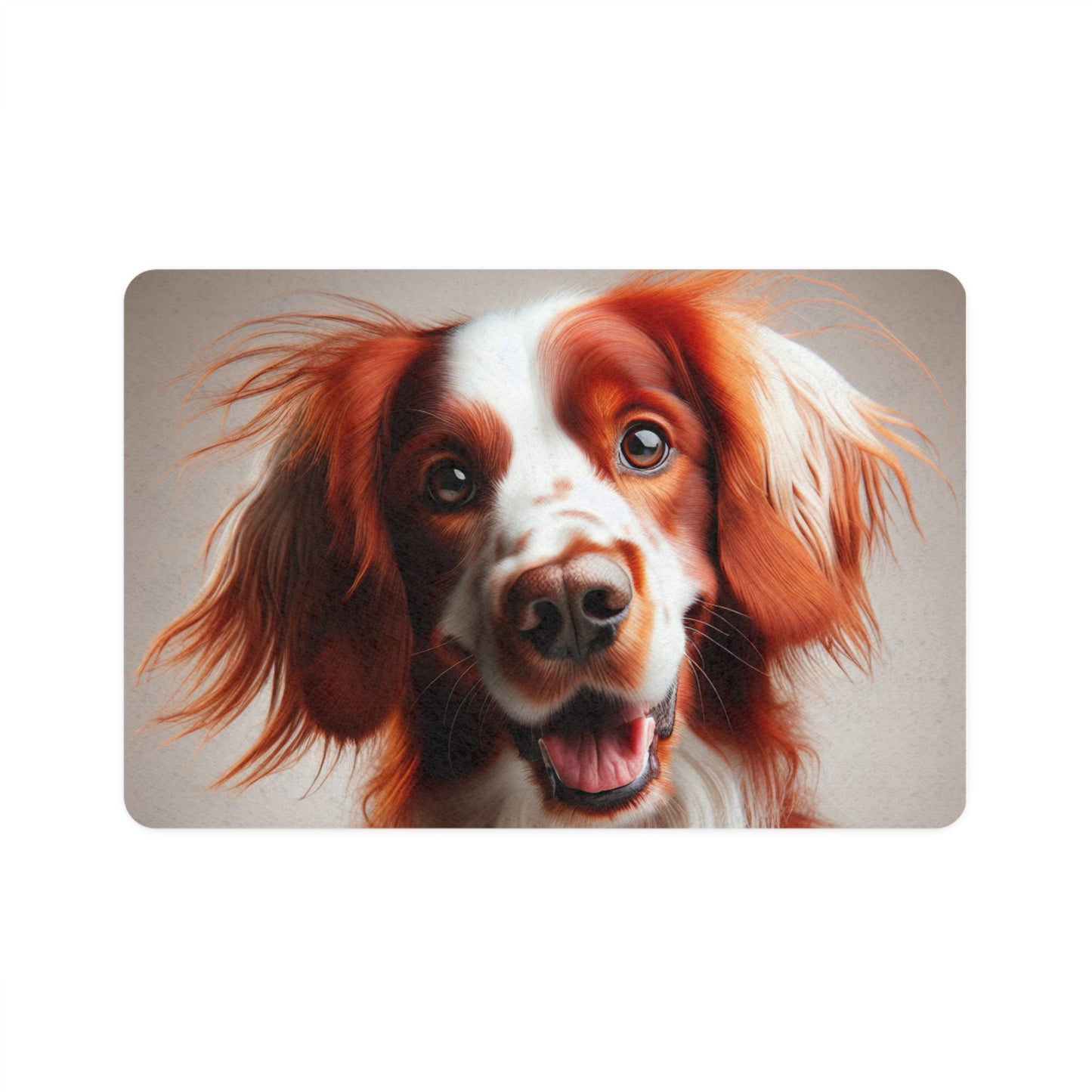 Pet Food Mat (12x18) - Irish Red and White Setter