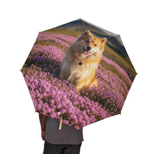 Icelandic Sheepdog Semi-Automatic Foldable Umbrella