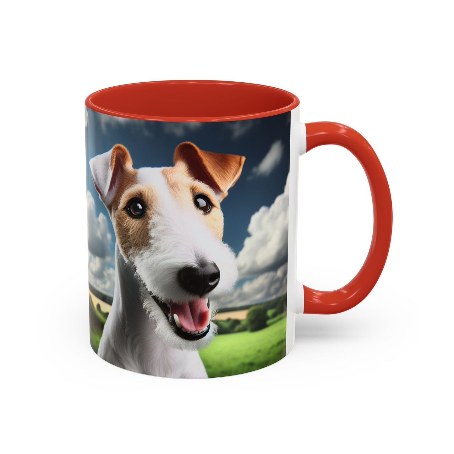 Taza de café con diseño de Fox Terrier de pelo liso: el regalo perfecto para los amantes de los perros.