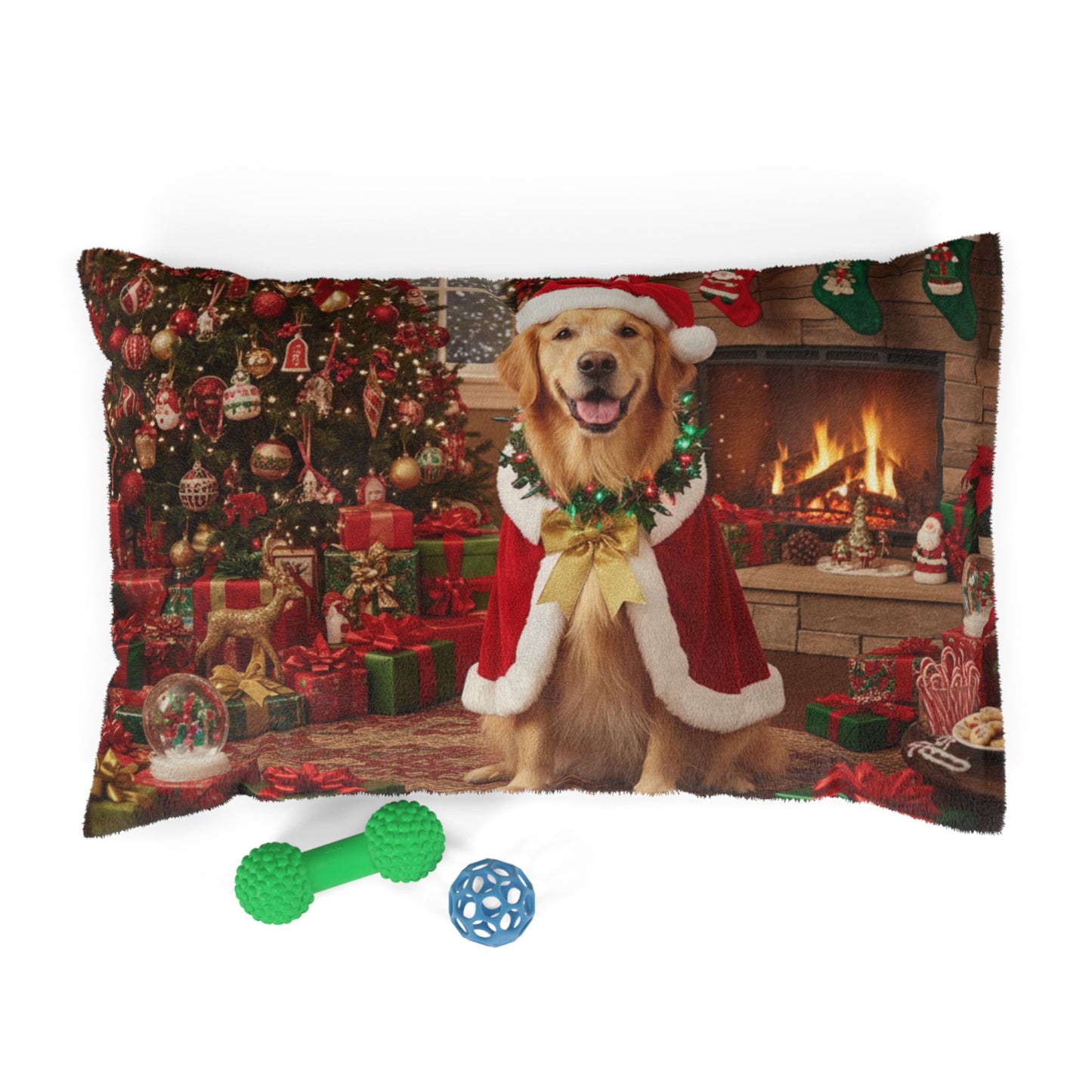 Golden Retriever Santa Pet Bed