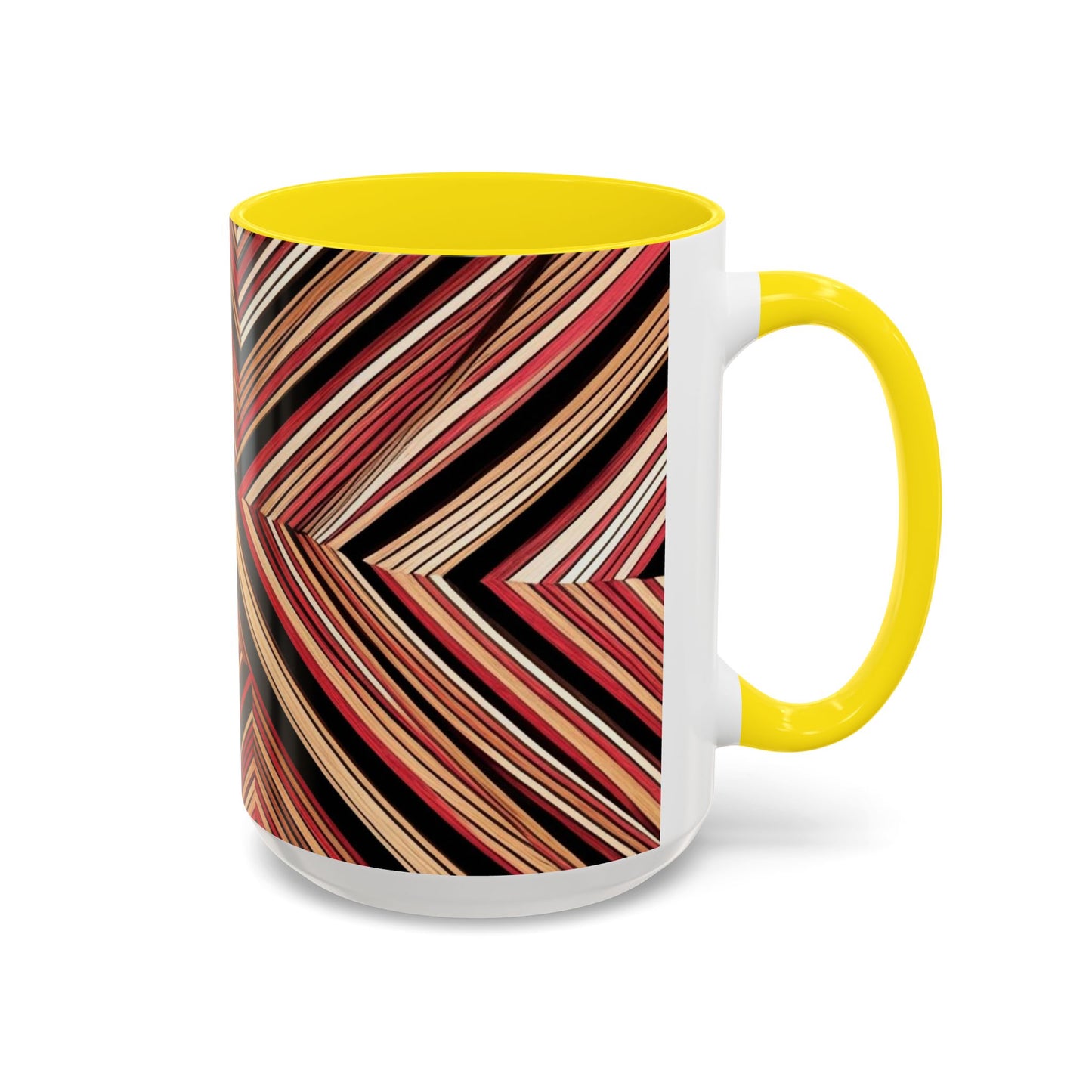 Optical Illusion Accent Mug – Ceramic Coffee Cup