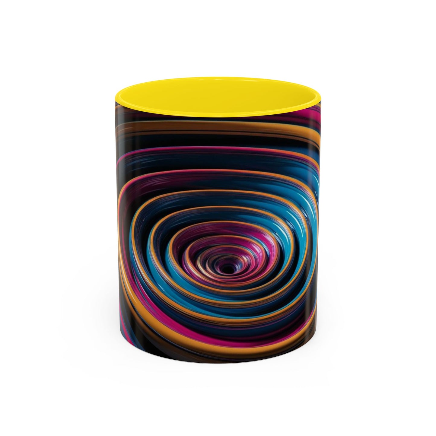 Optical Illusion Accent Mug – Ceramic Coffee Cup