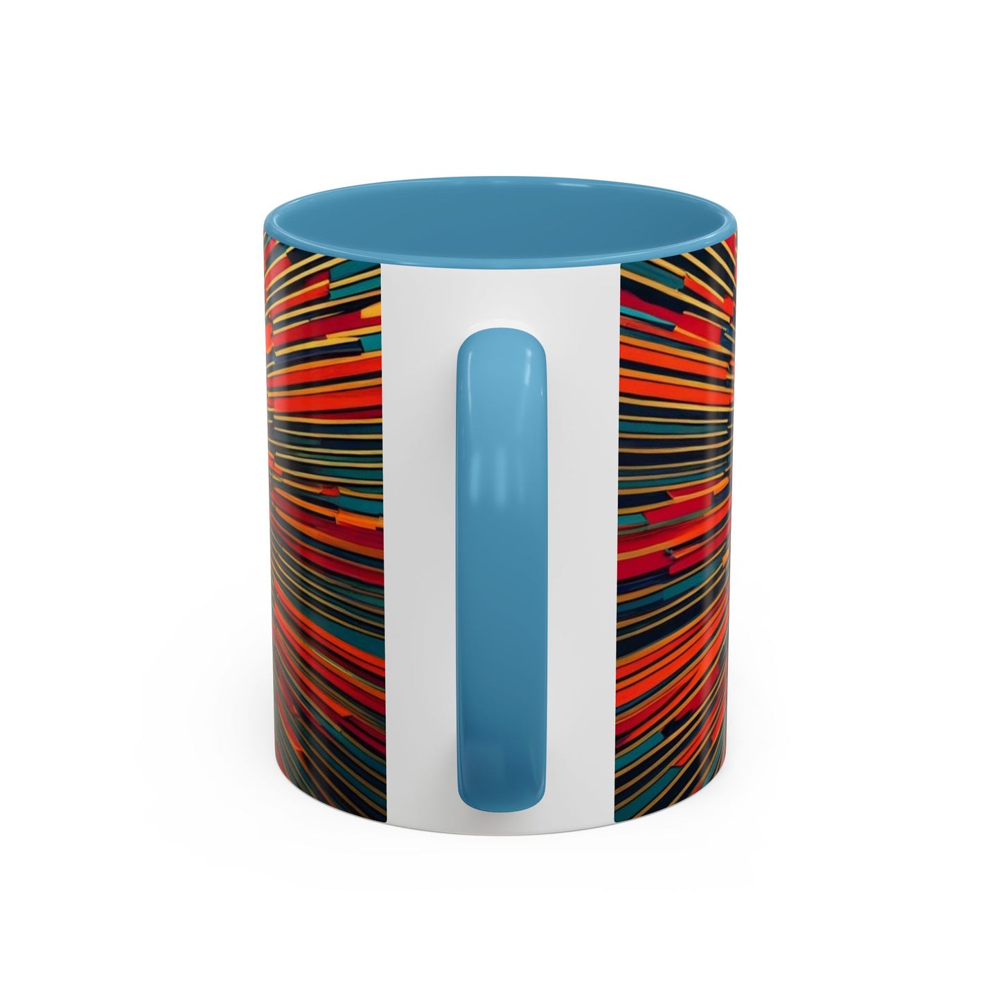 Optical Illusion Accent Mug – Ceramic Coffee Cup