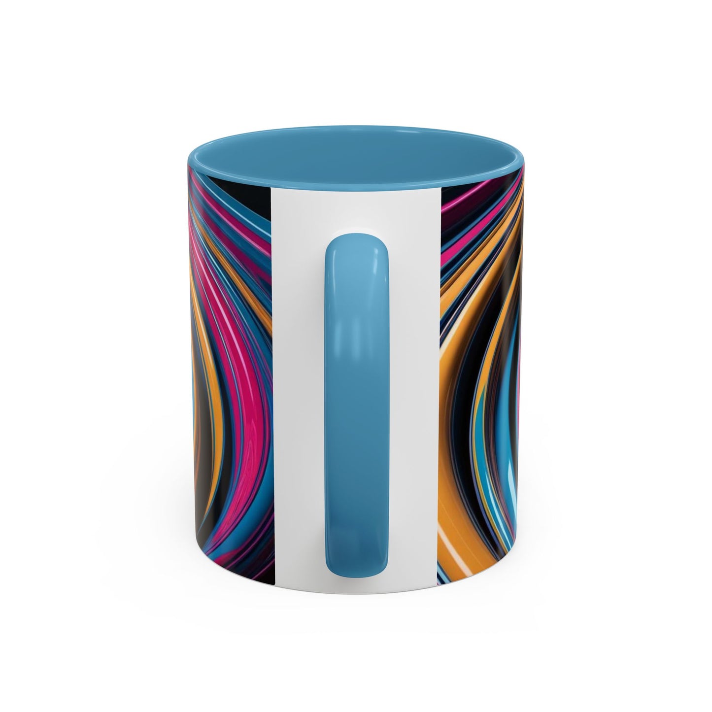 Optical Illusion Accent Mug – Ceramic Coffee Cup