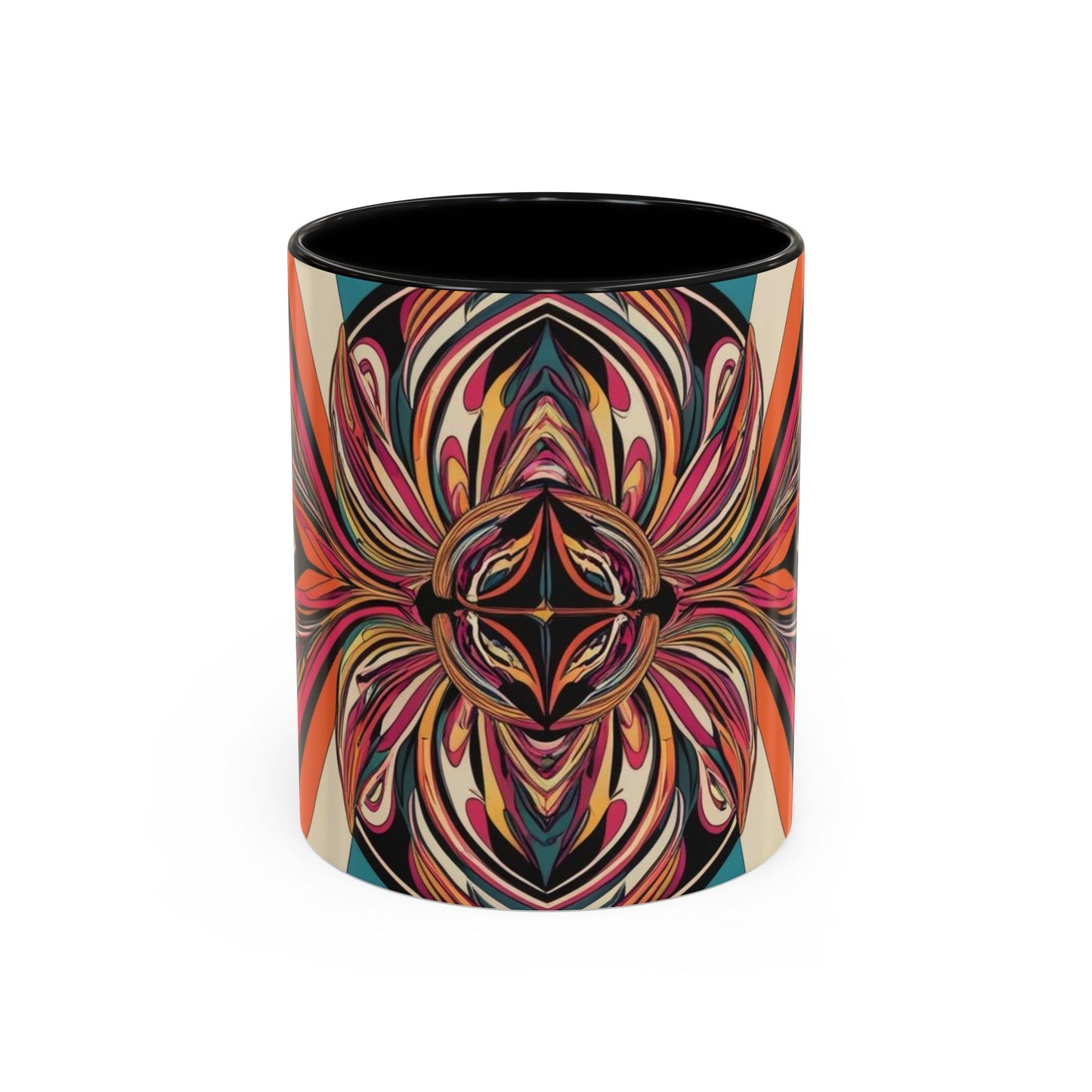 Optical Illusion Accent Mug – Ceramic Coffee Cup