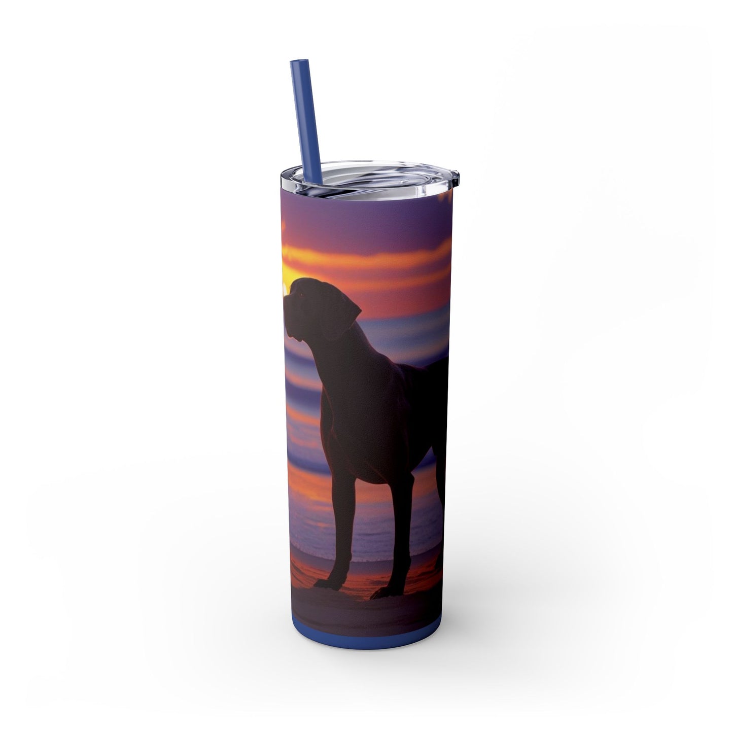 German Shorthaired Pointer Love Skinny Tumbler with Straw, 20oz