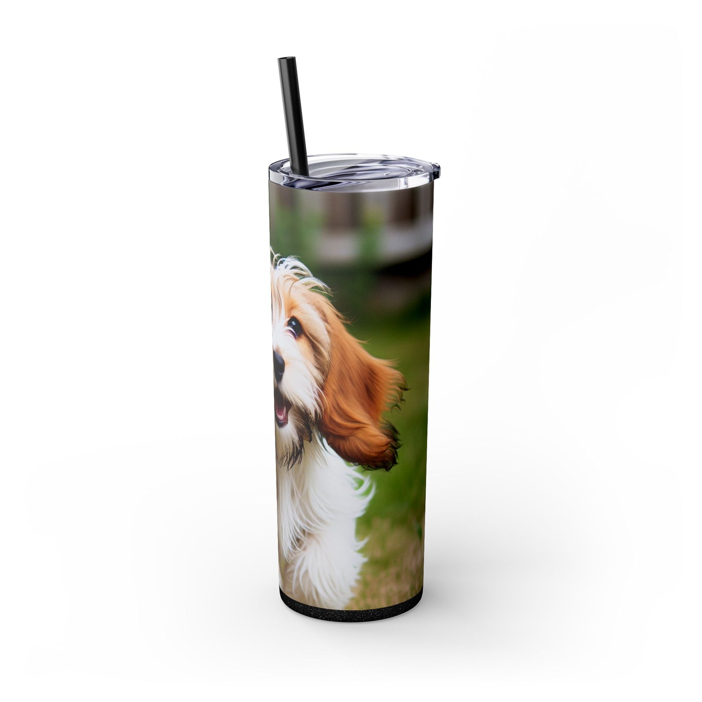Petit Basset Griffon Vendeen Skinny Tumbler with Straw, 20oz