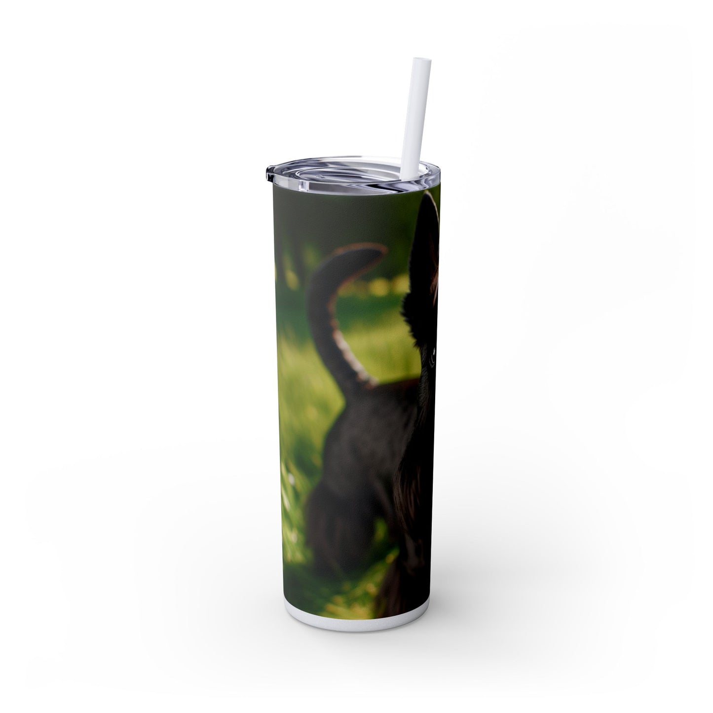 Scottish Terrier Skinny Tumbler with Straw, 20oz