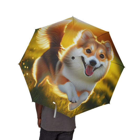 Norwegian Lundehund Semi-Automatic Foldable Umbrella