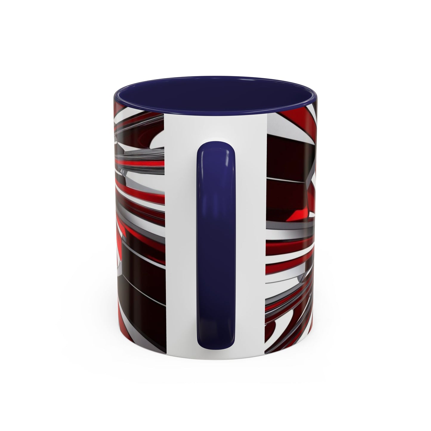 Optical Illusion Accent Mug – Ceramic Coffee Cup