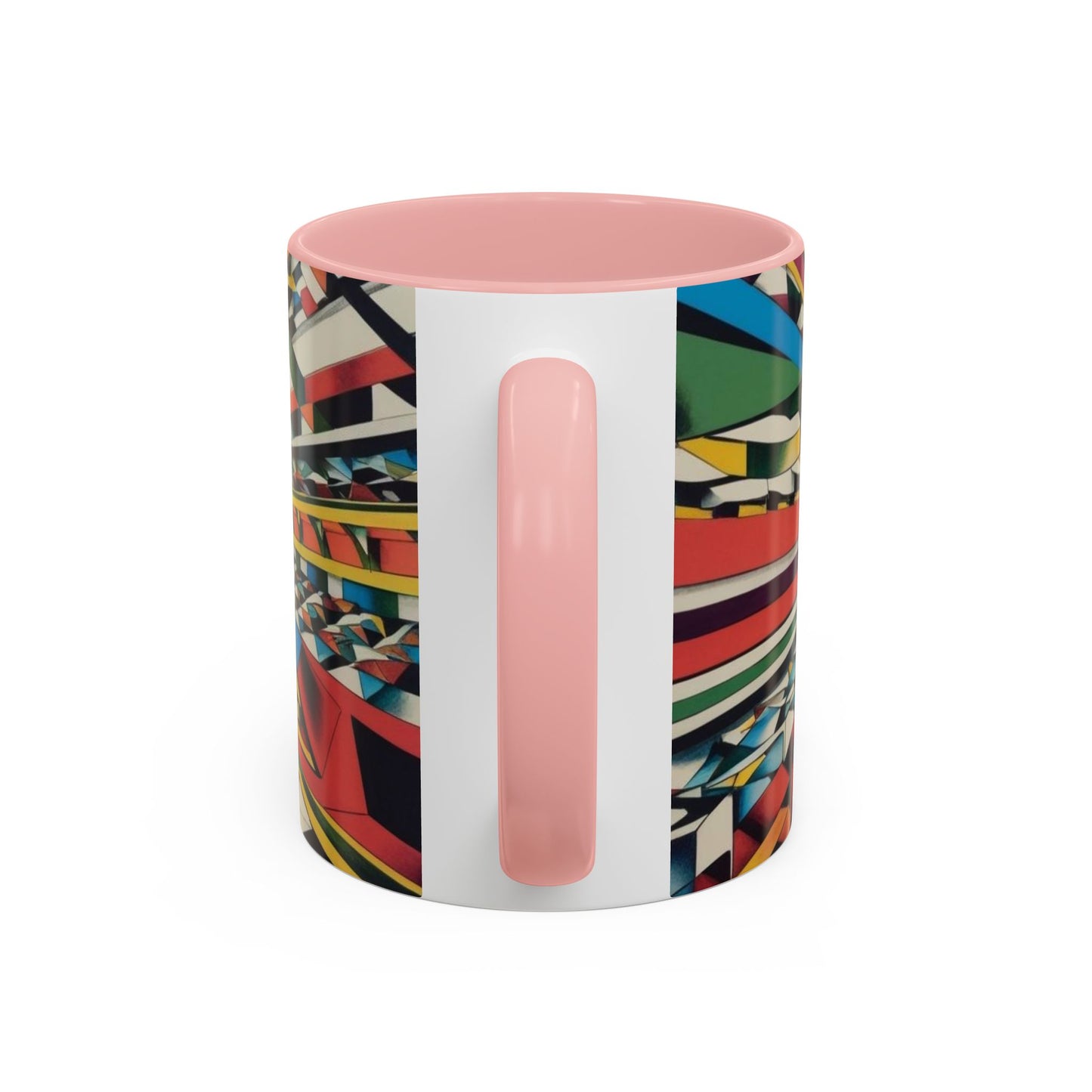 Optical Illusion Accent Mug – Ceramic Coffee Cup