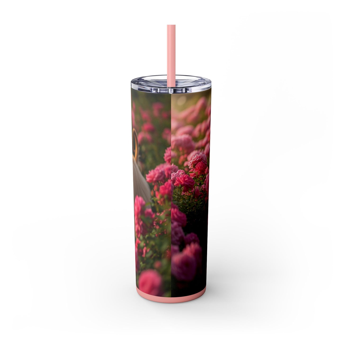 Afghan Hound Skinny Tumbler with Straw, 20oz