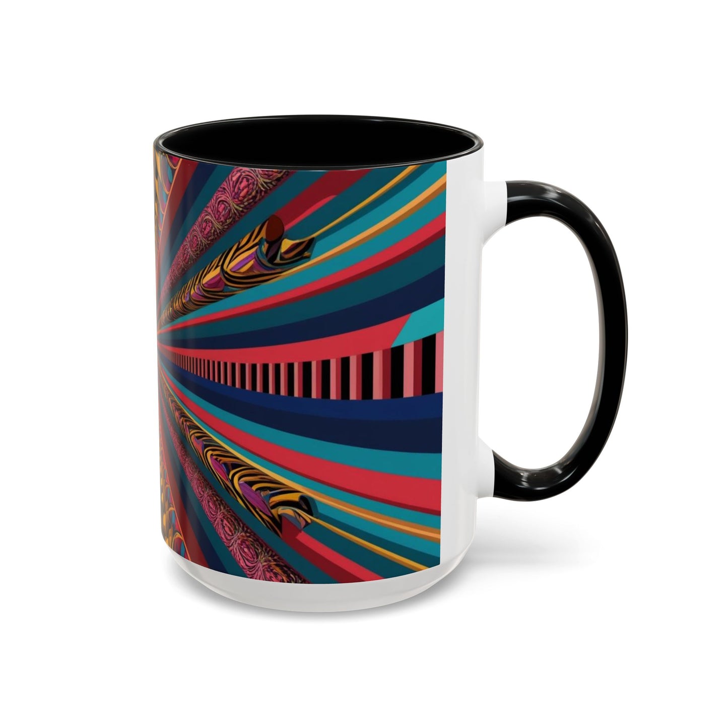 Optical Illusion Accent Mug – Ceramic Coffee Cup