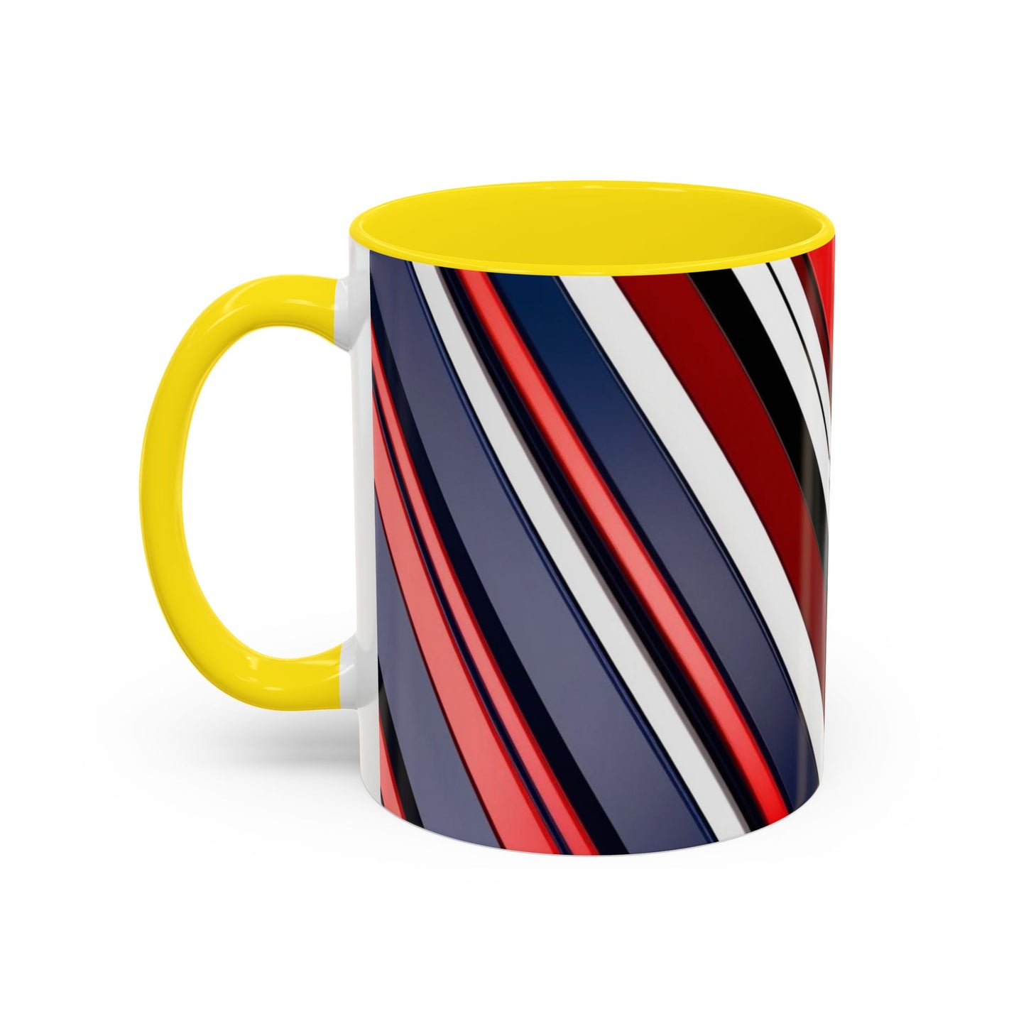 Optical Illusion Accent Mug – Ceramic Coffee Cup