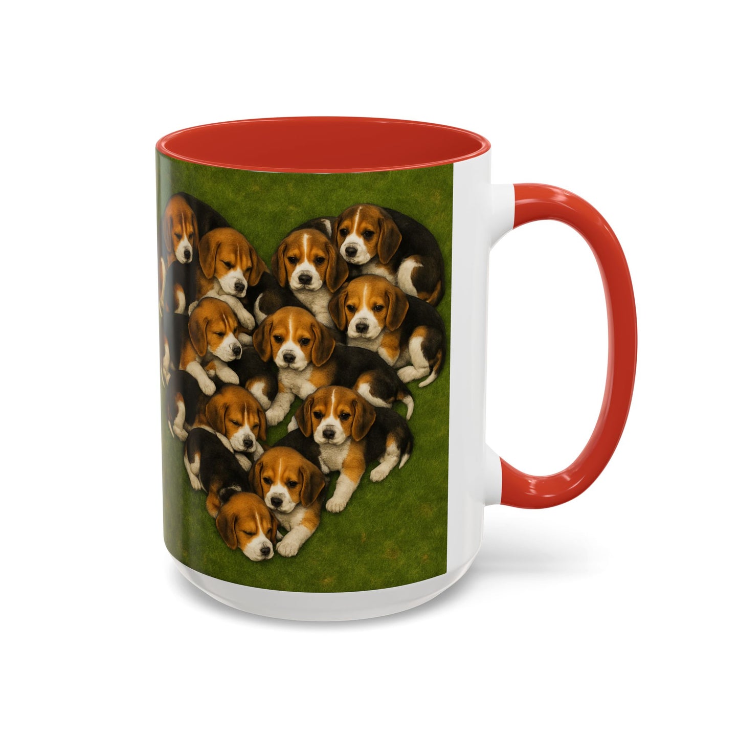 Beagle puppies Accent Coffee Mug - Perfect Gift for Dog Lovers