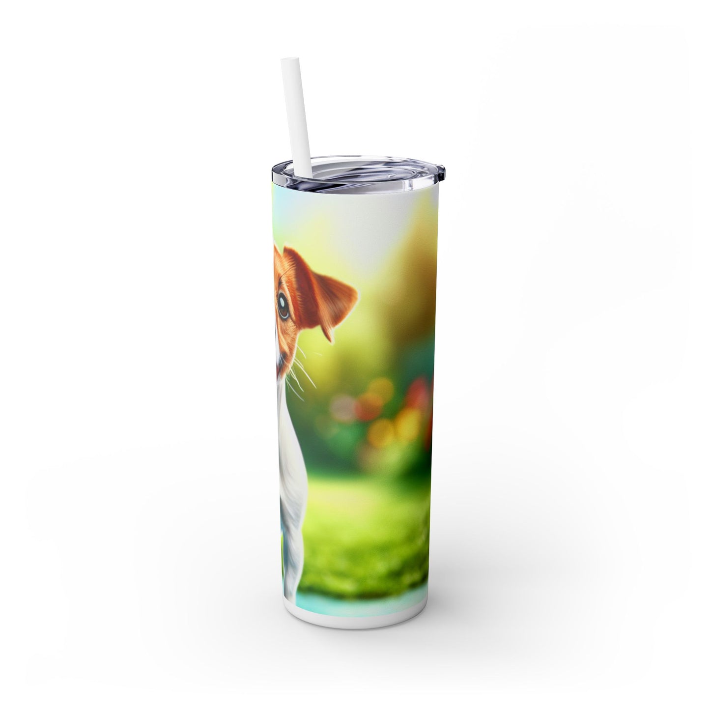 Jack Russell Terrier Tumbler with Straw, 20oz