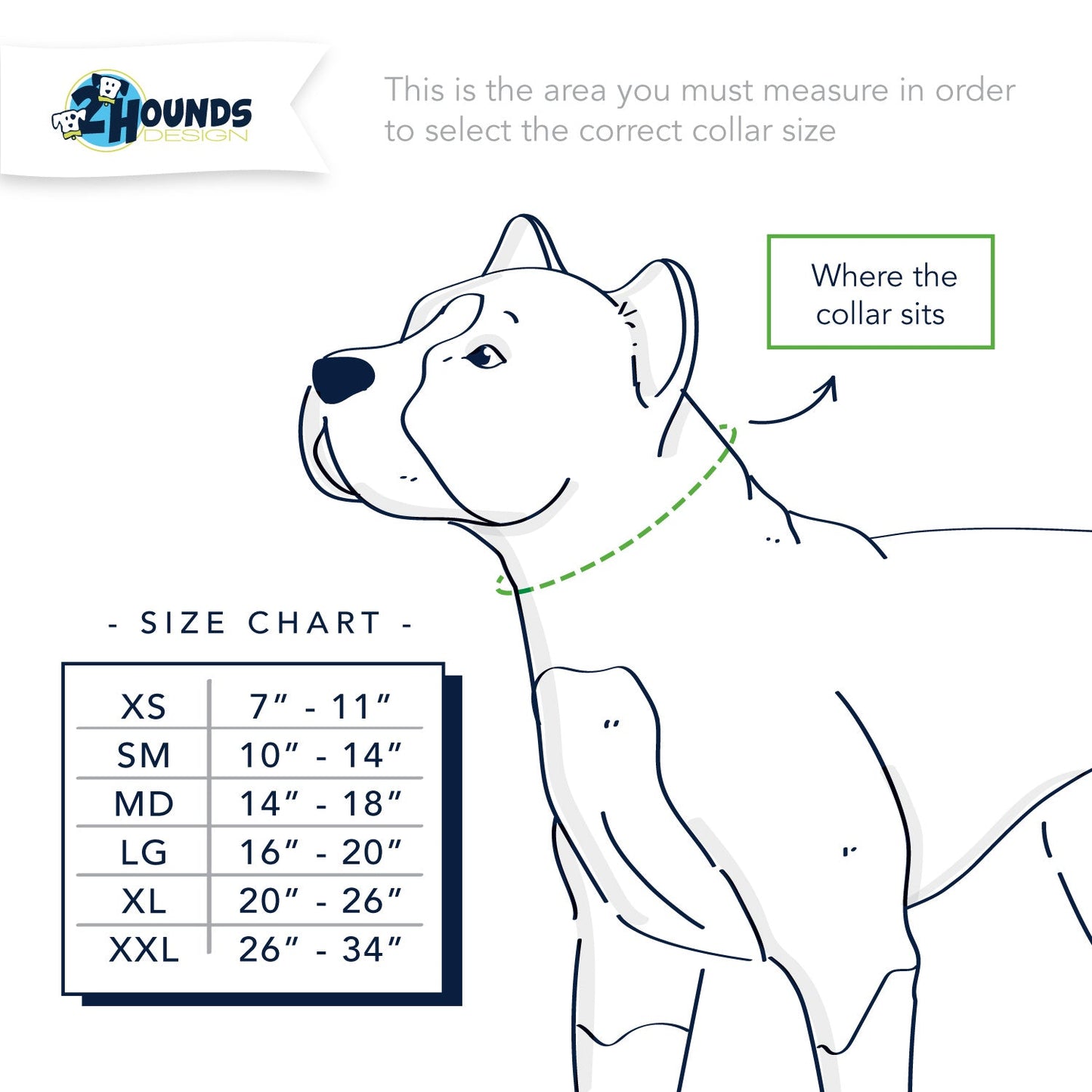 Collar de nailon para perro azul marino de 5/8″ y 1″