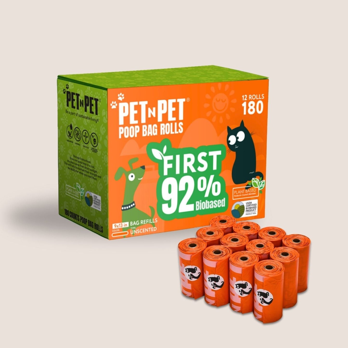 92% Biobased Poop Bags