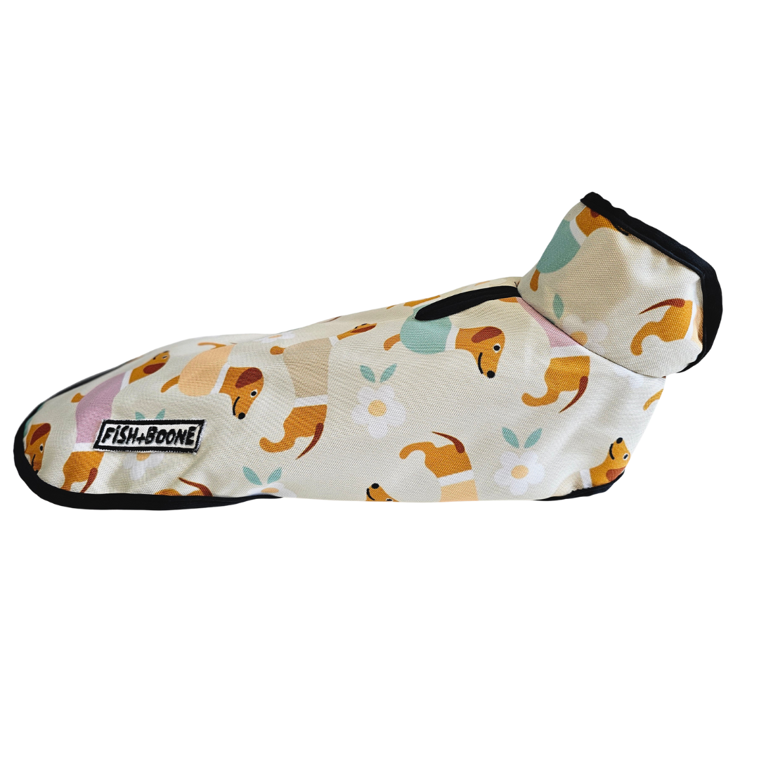 Manteau pour chien Teckels et Marguerites