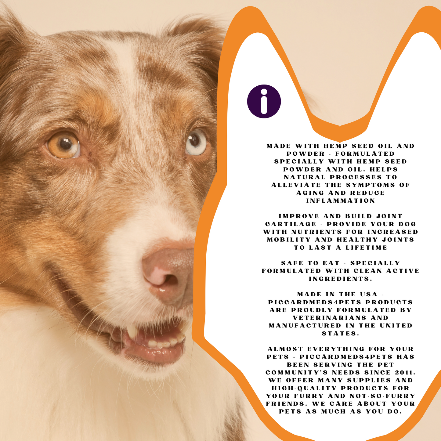 PiccardNaturePets StrongFlex with Hemp Joint Support for Dogs 60Chews + FREE Bandana!