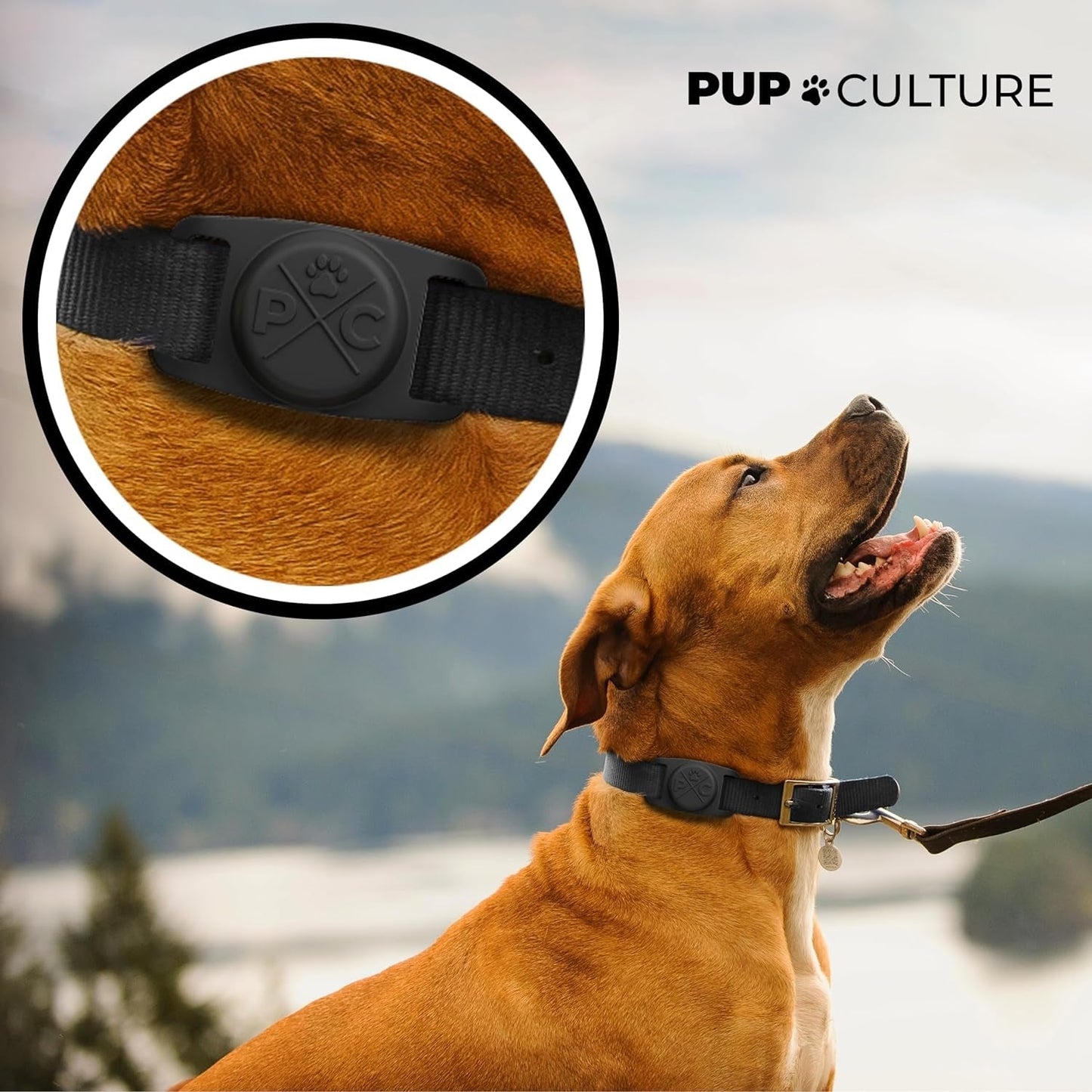 Soporte para collar de perro Airtag, extra duradero y ligero.