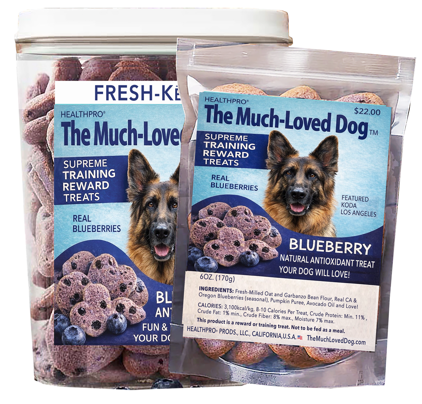 Much Loved Dog™ - RECHARGE Antioxydant aux Myrtilles, 170 g.