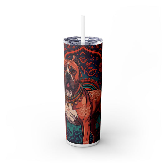 Bully Kutta Skinny Tumbler with Straw, 20oz
