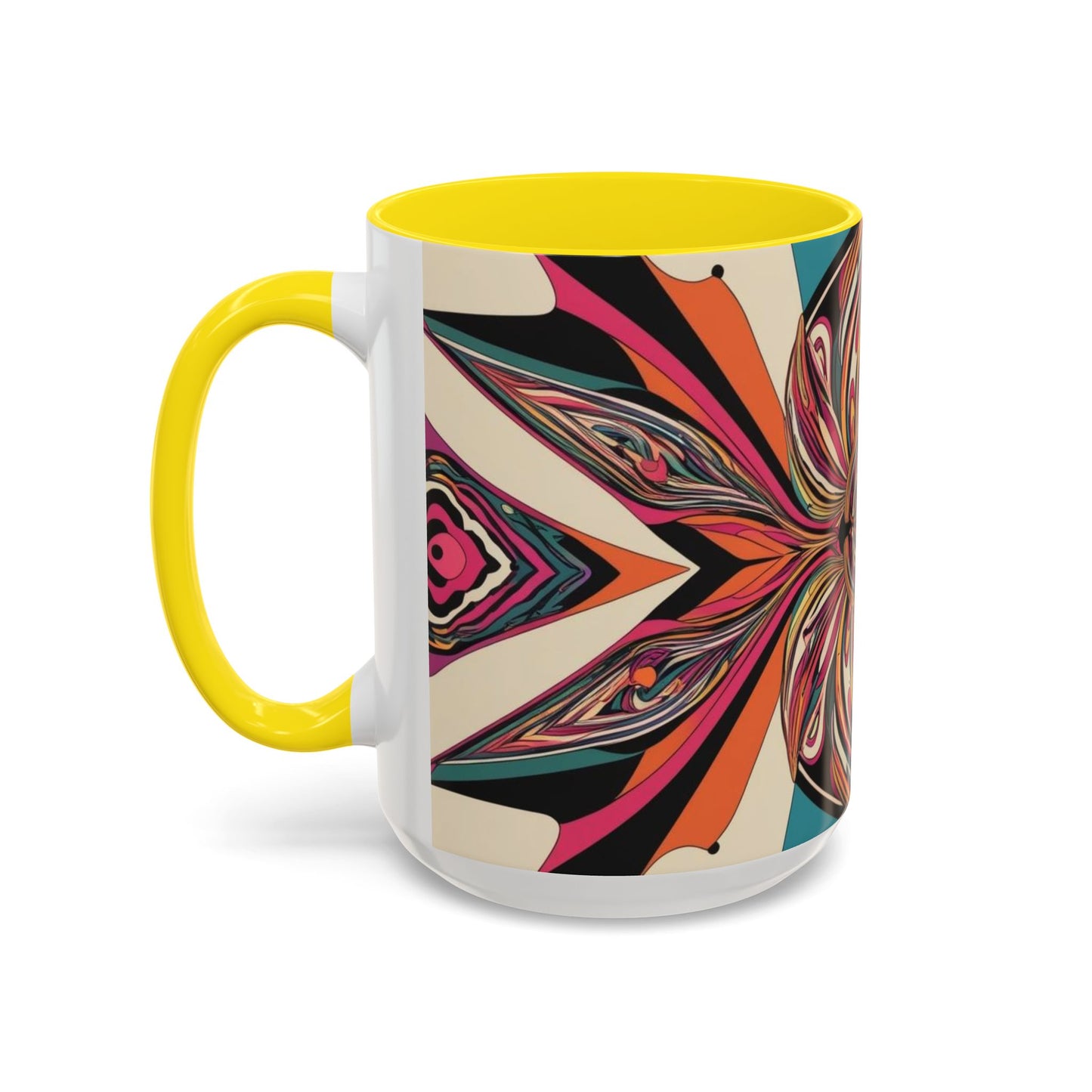 Optical Illusion Accent Mug – Ceramic Coffee Cup