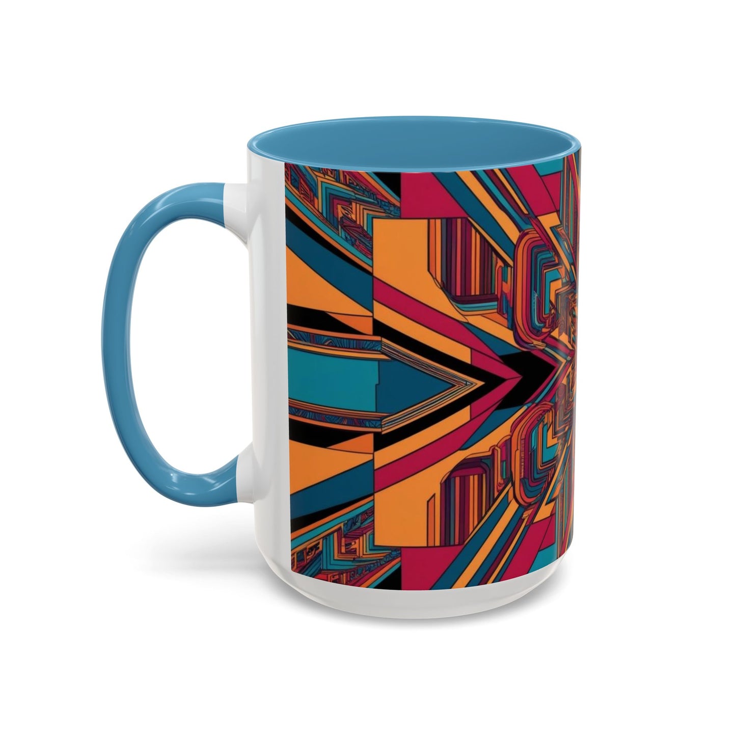 Optical Illusion Accent Mug – Ceramic Coffee Cup