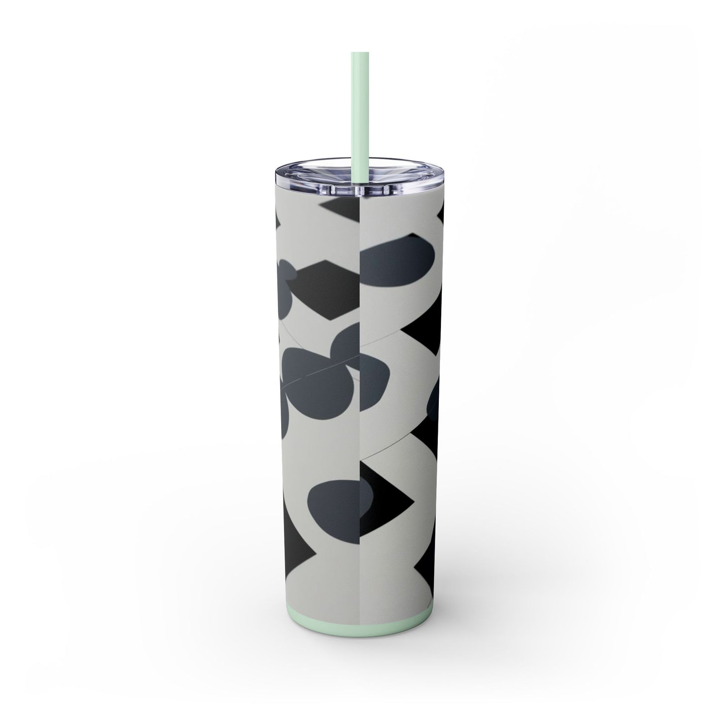 Optical Illusion Skinny Tumbler with Straw, 20oz