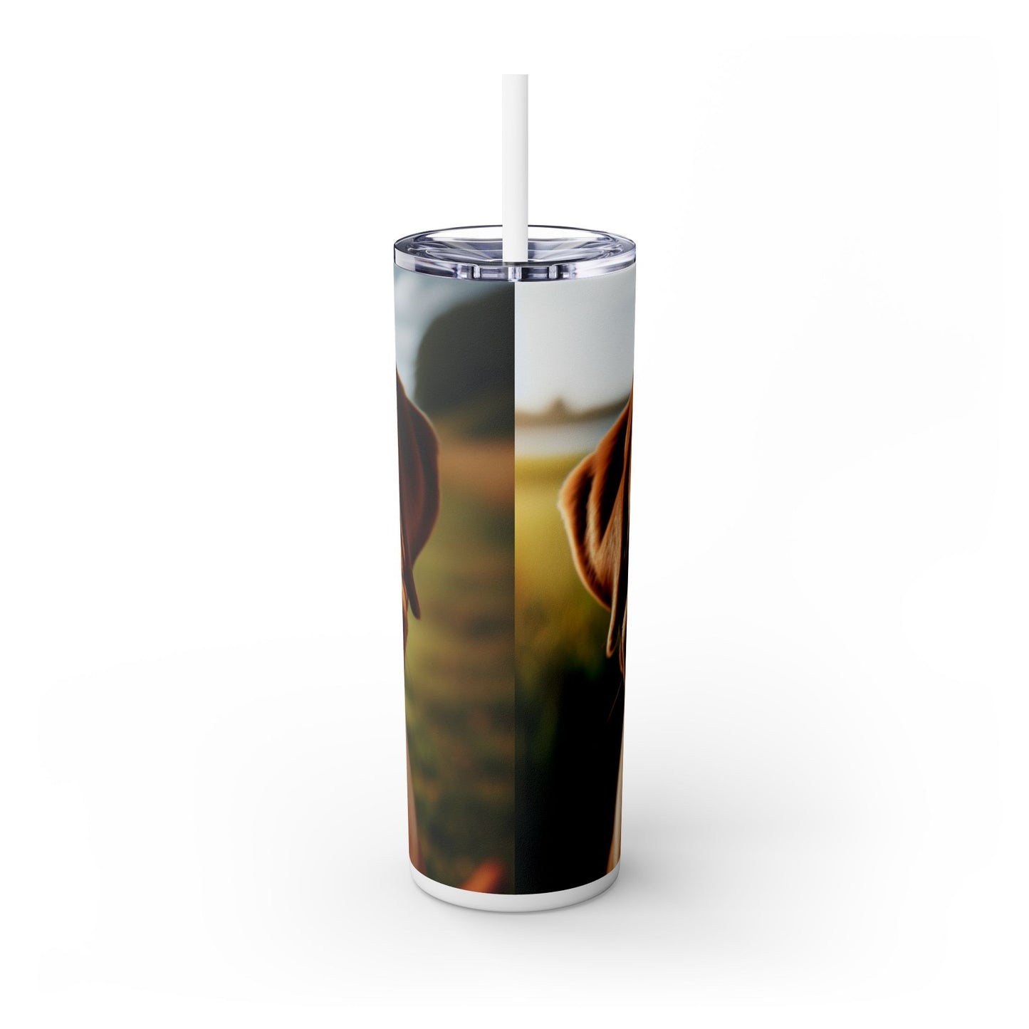 Dogue de Bordeaux Skinny Tumbler with Straw, 20oz