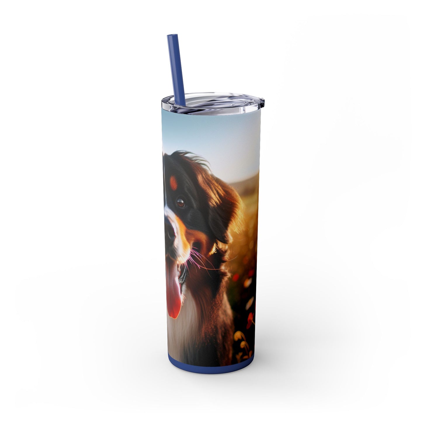 Bernese Mountain Dog Tumbler with Straw, 20oz