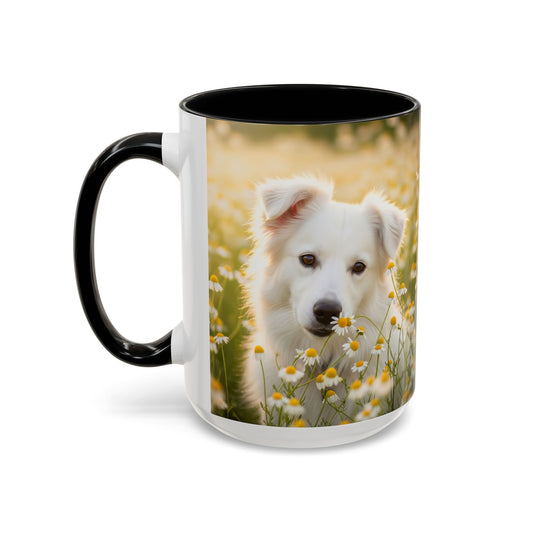 Russkaya Tsvetnaya Bolonka Accent Coffee Mug - Perfect Gift for Dog Lovers