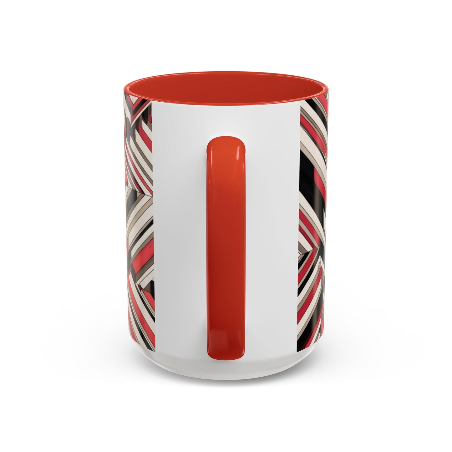 Optical Illusion Accent Mug – Ceramic Coffee Cup