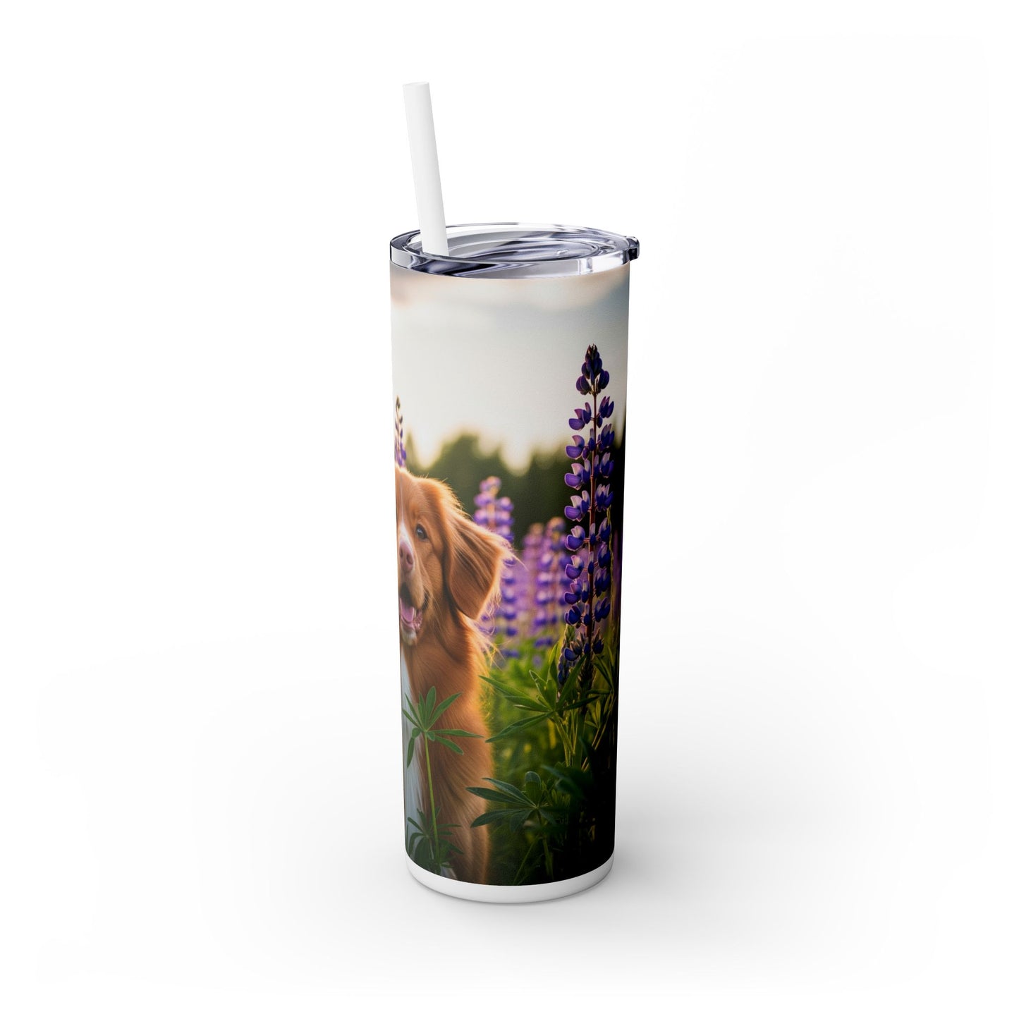 Nova Scotia Duck Tolling Retriever Skinny Tumbler with Straw, 20oz