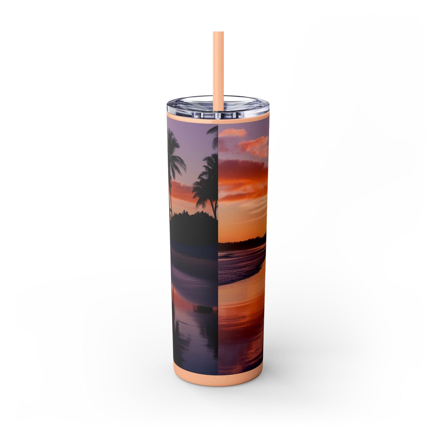 Brilliant Sunrise Skinny Tumbler with Straw, 20oz