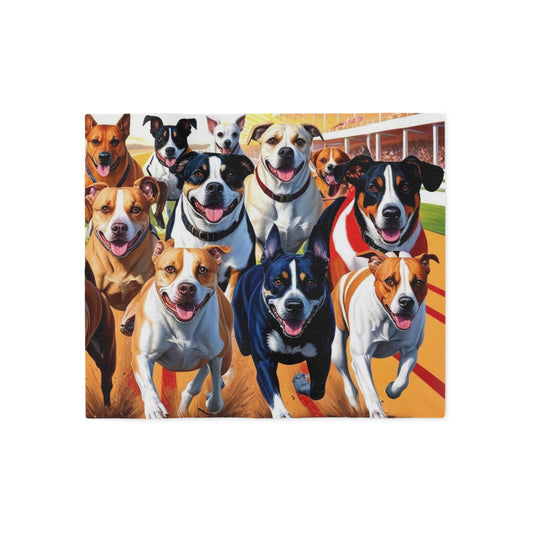 Racing Dogs Sweatshirt Blanket