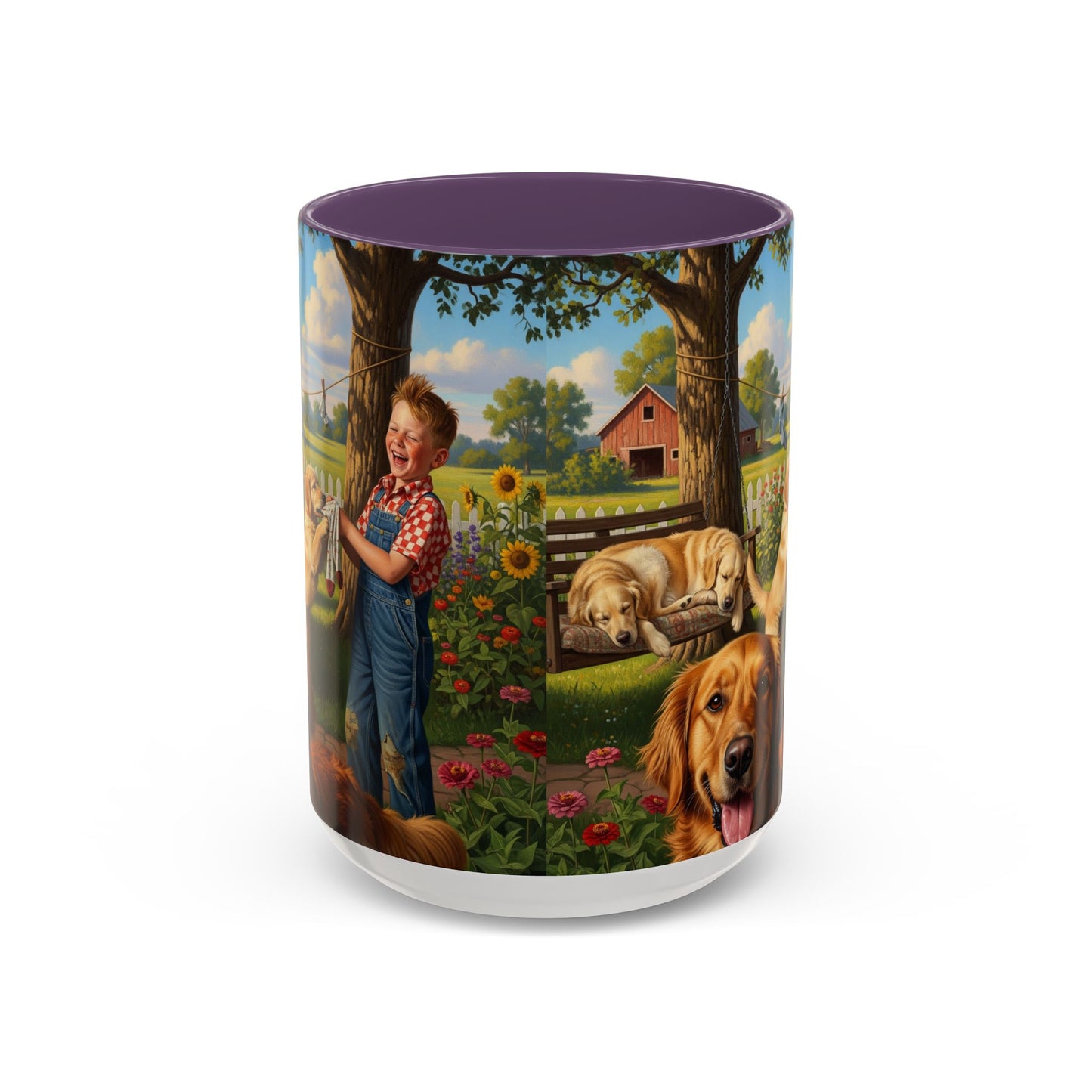 Golden Retriever Accent Coffee Mug - Perfect Gift for Dog Lovers