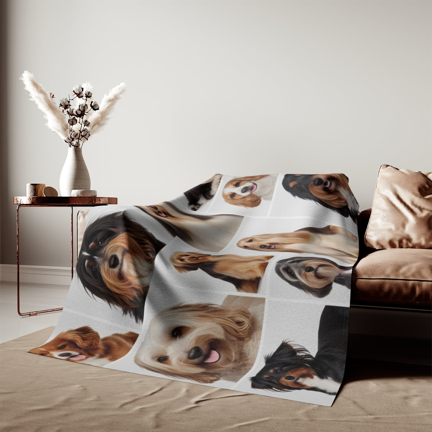 Longhaired Dogs Sweatshirt Blanket