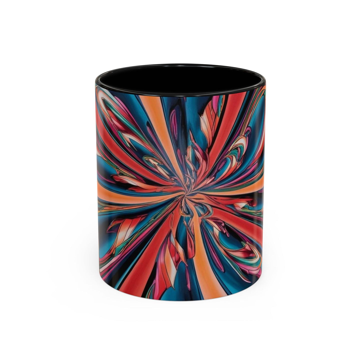 Optical Illusion Accent Mug – Ceramic Coffee Cup