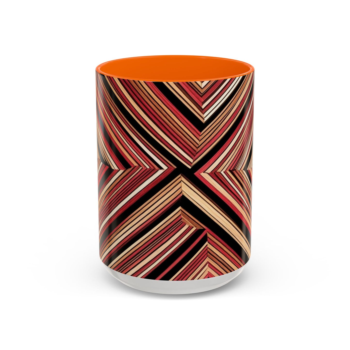 Optical Illusion Accent Mug – Ceramic Coffee Cup