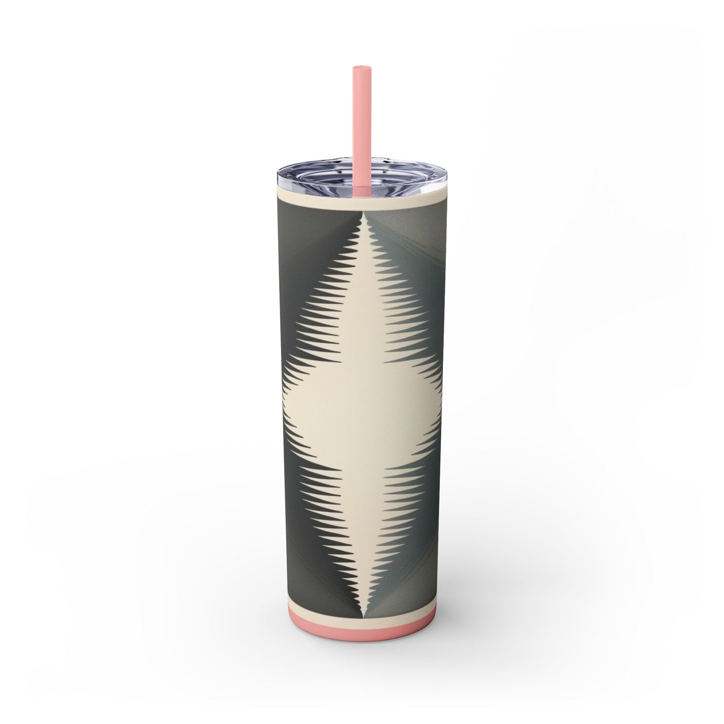 Optical Illusion Skinny Tumbler with Straw, 20oz