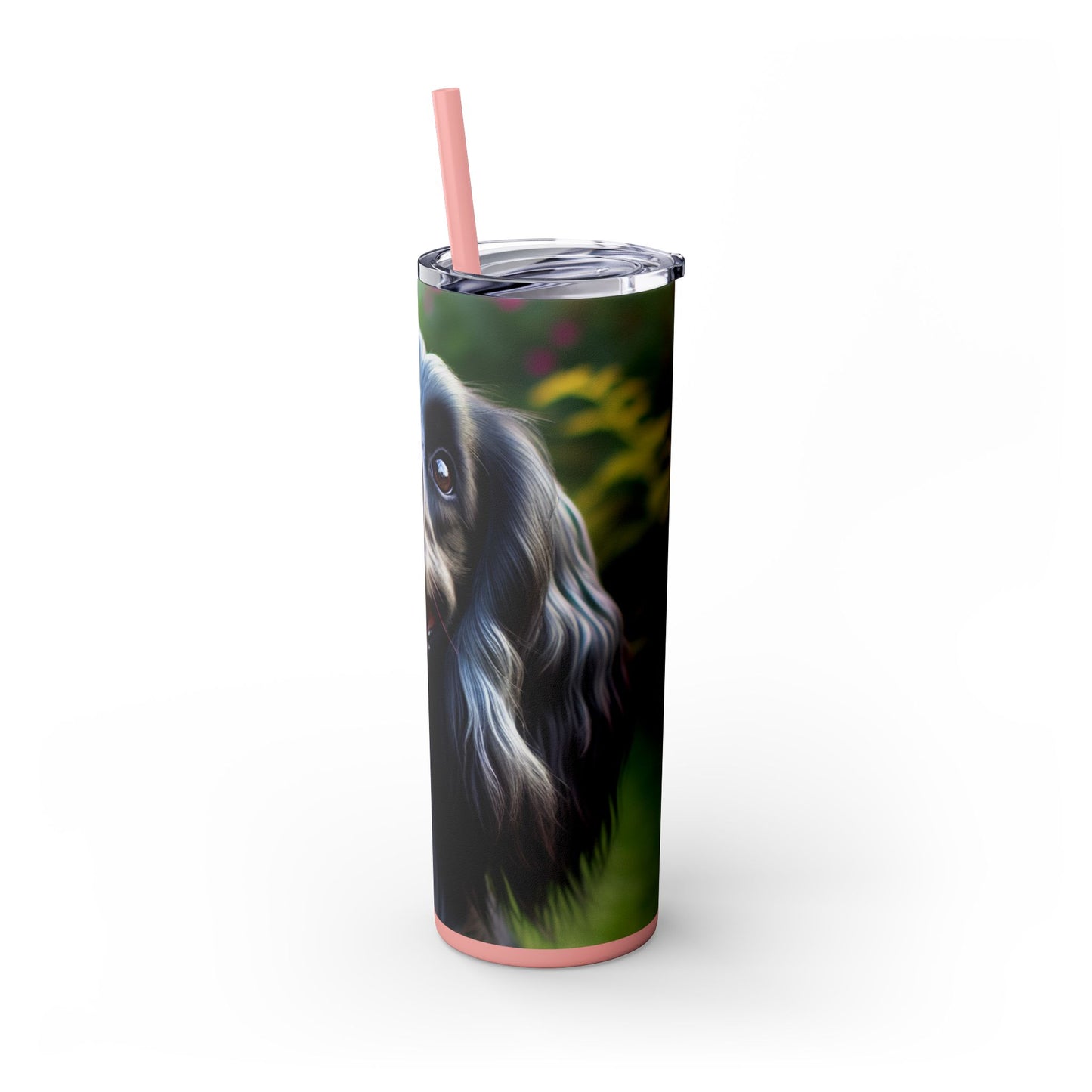 Blue Picardy Spaniel Tumbler with Straw, 20oz