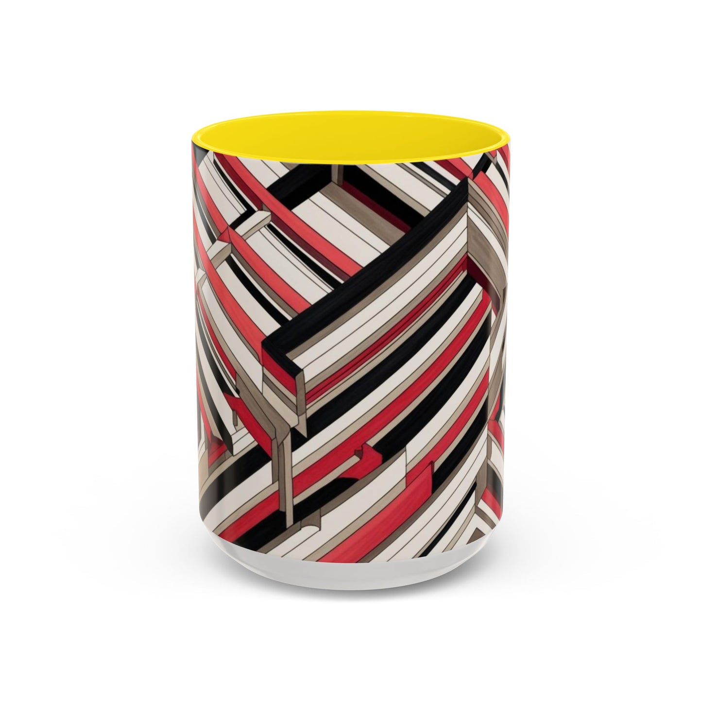 Optical Illusion Accent Mug – Ceramic Coffee Cup