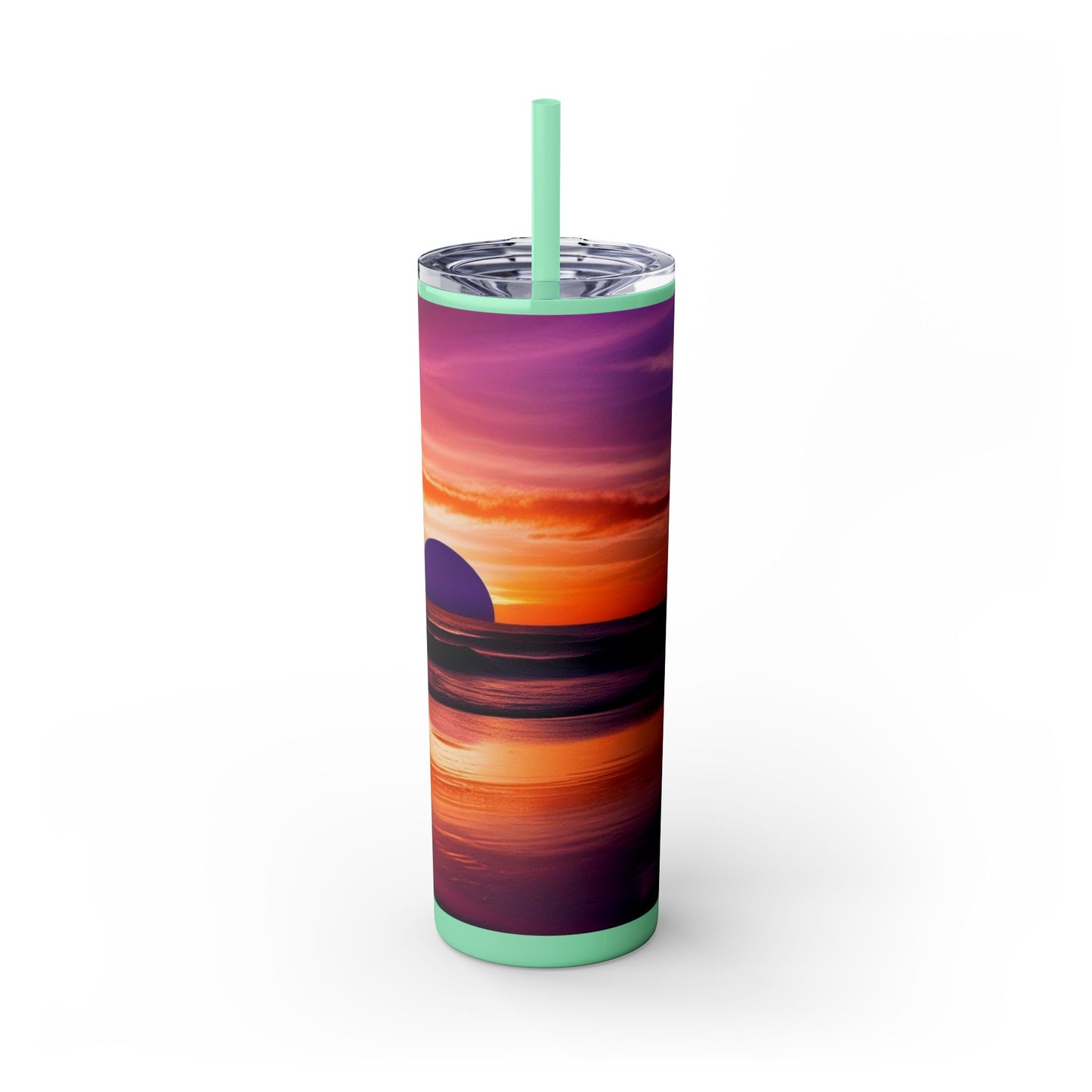 Brilliant Sunrise Skinny Tumbler with Straw, 20oz