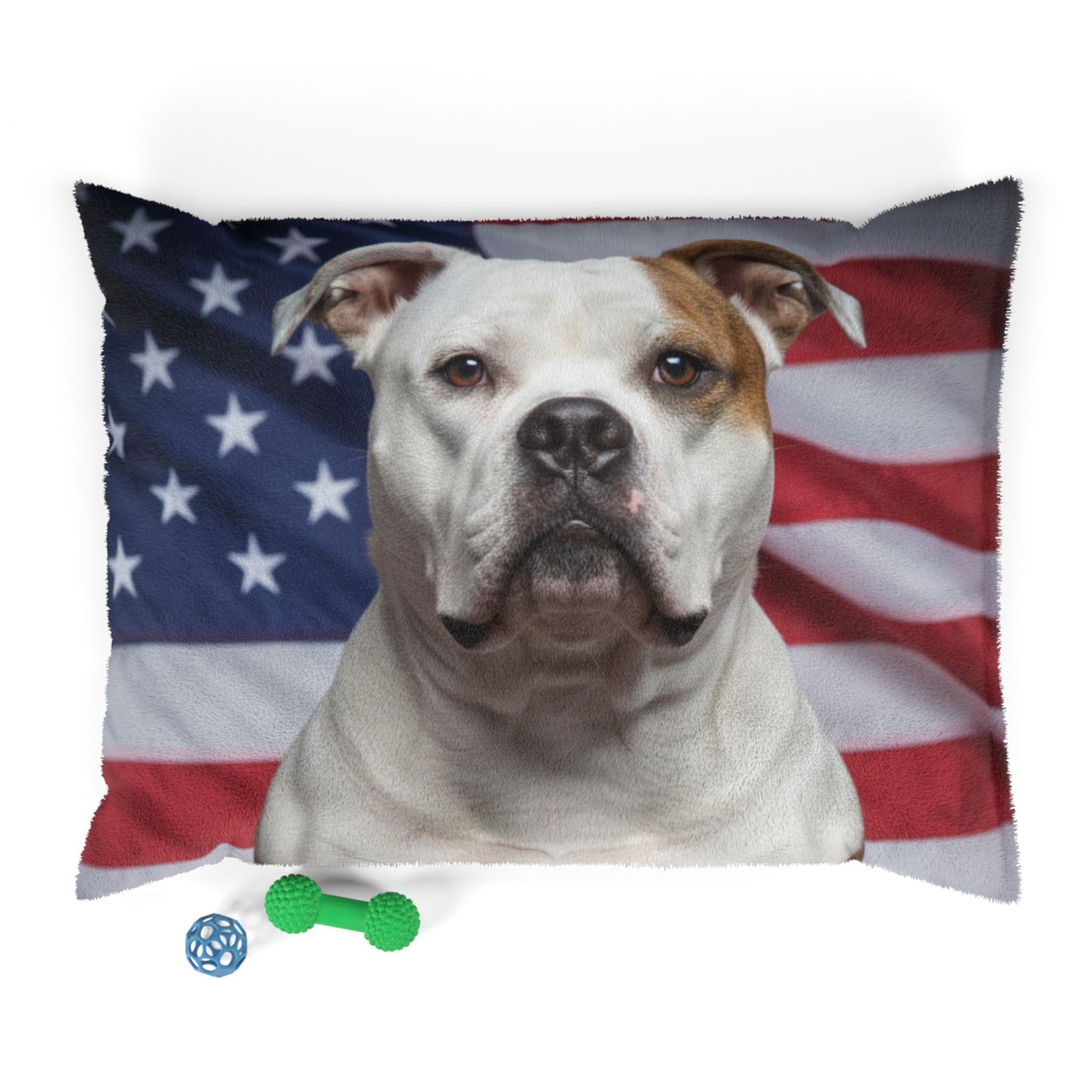 American Bulldog Patriotic Pet Bed