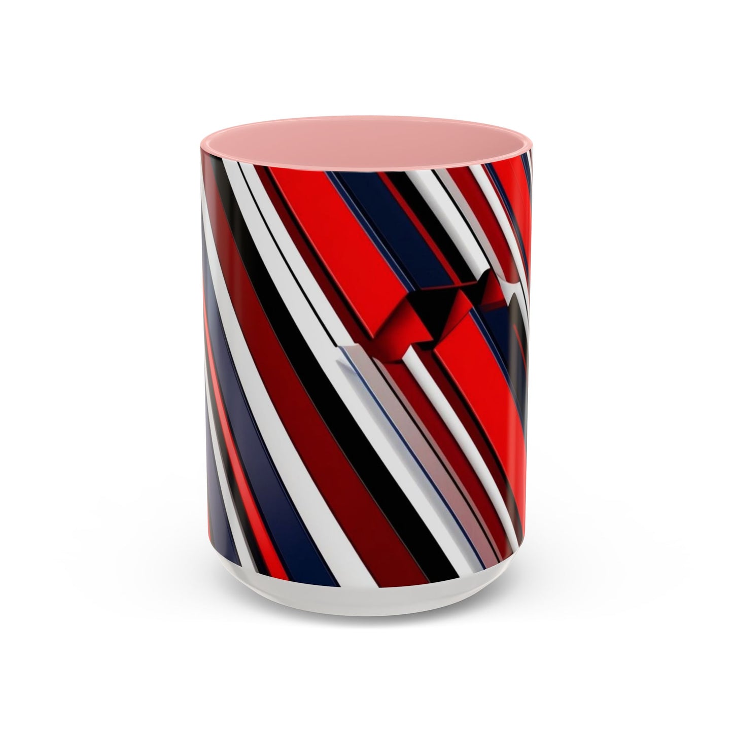 Optical Illusion Accent Mug – Ceramic Coffee Cup