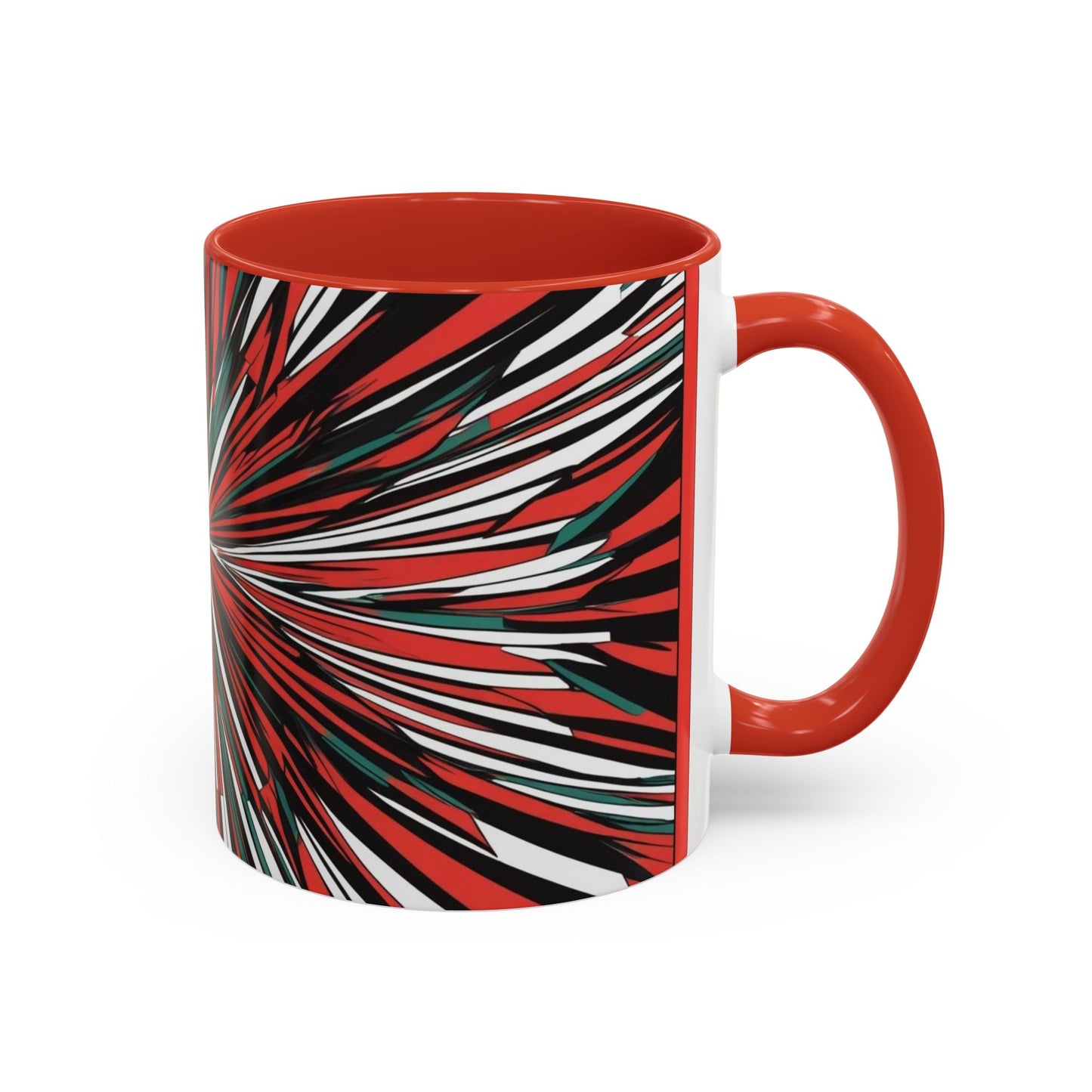 Optical Illusion Accent Mug – Ceramic Coffee Cup