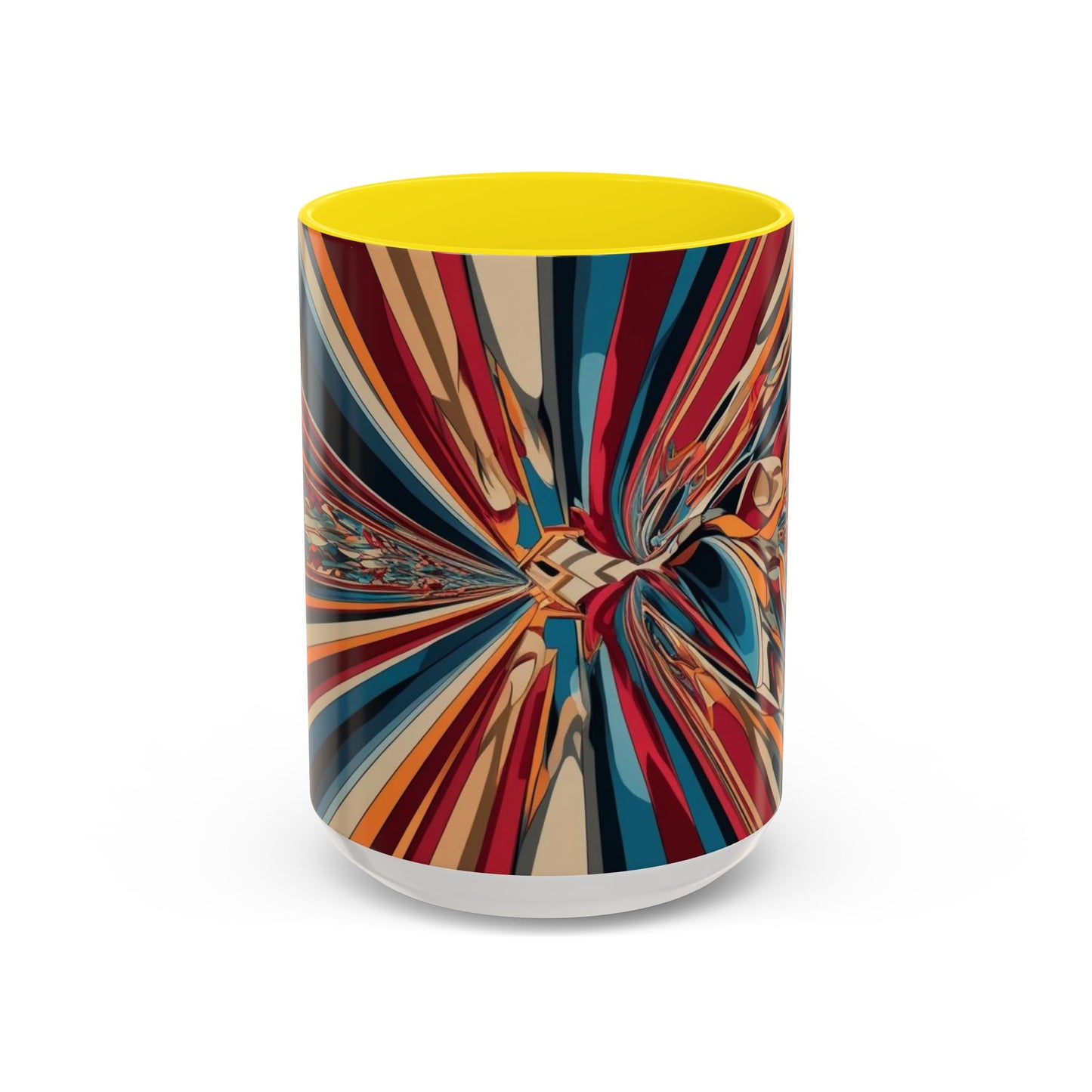 Optical Illusion Accent Mug – Ceramic Coffee Cup